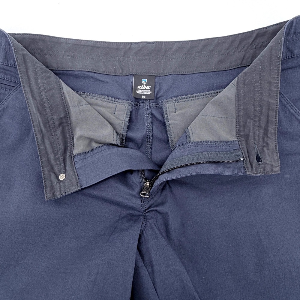 Kuhl Shorts Mens 36 Navy Blue Cotton Nylon Stretch Hiking Outdoor Excellent Con - Picture 4 of 11